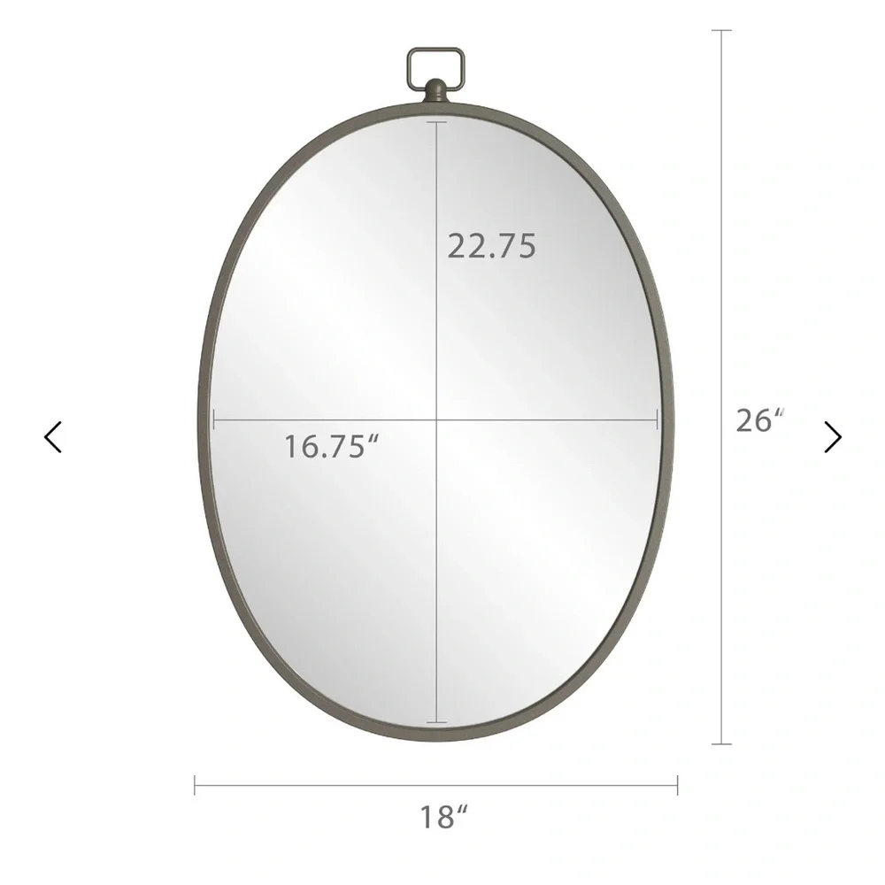 18x24 Oval Keyhole Mirror